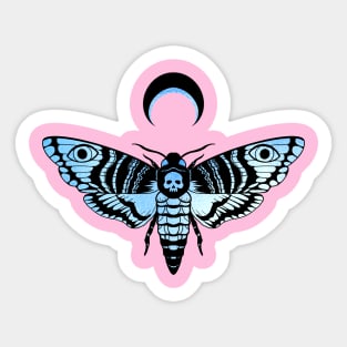 Death’s Head Moth Black and Blue Sticker